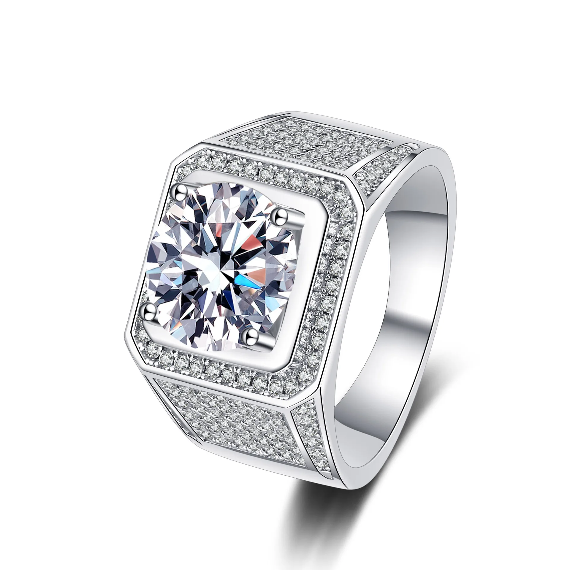 PT950 Platinum Men's 5Ct Pyramid Frosted Moissanite Ring, Bold Minimalist Design, Dominant and Durable
PT950 Platinum Men's 5Ct Pyramid Frosted Moissanite Ring, Bold Minimalist Design, Dominant and Durable
