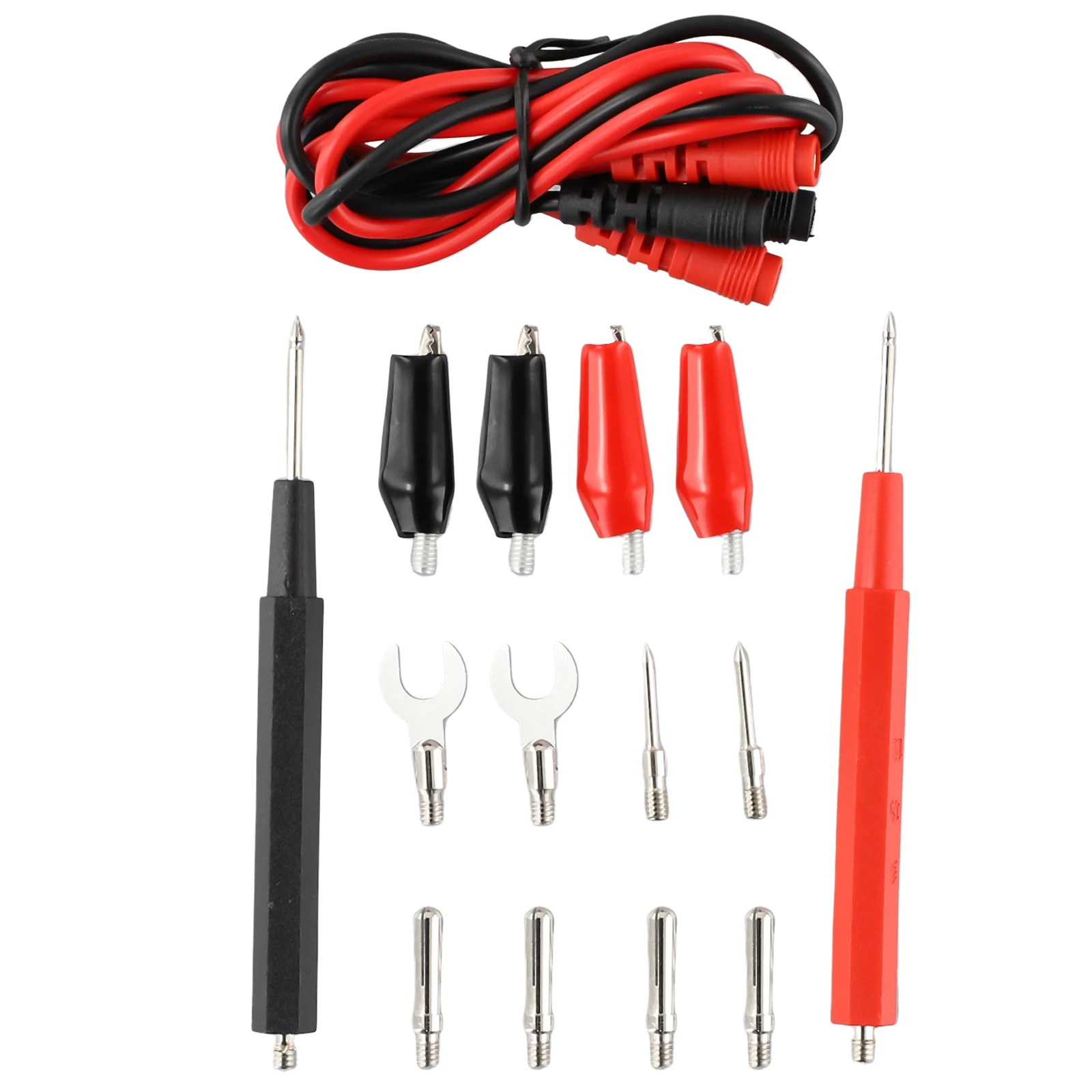 Multimeter Probe Test Leads Kit Universal 1000V 16-in-1 Combination Cable Digital Multimeter Probe Multi-functional
Multimeter Probe Test Leads Kit Universal 1000V 16-in-1 Combination Cable Digital Multimeter Probe Multi-functional