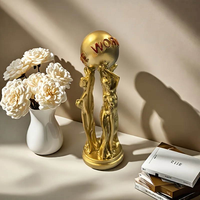 Three People Holding A Ball with Golden Textureand Carved Text: The World Isyours,creating An Inspiringatmosphere for Decoration
Three People Holding A Ball with Golden Textureand Carved Text: The World Isyours,creating An Inspiringatmosphere for Decoration