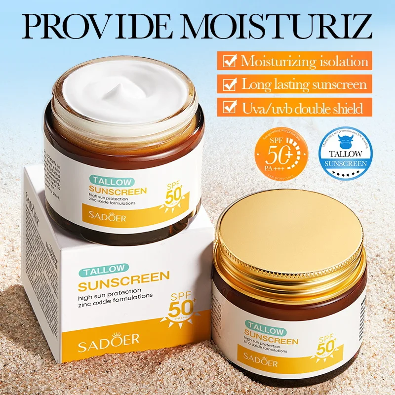 tallow summer Whitening Sunscreen SPF50+High magnification Isolation Moisturizing Care Waterproof, Sweatproof, Non greasy
tallow summer Whitening Sunscreen SPF50+High magnification Isolation Moisturizing Care Waterproof, Sweatproof, Non greasy