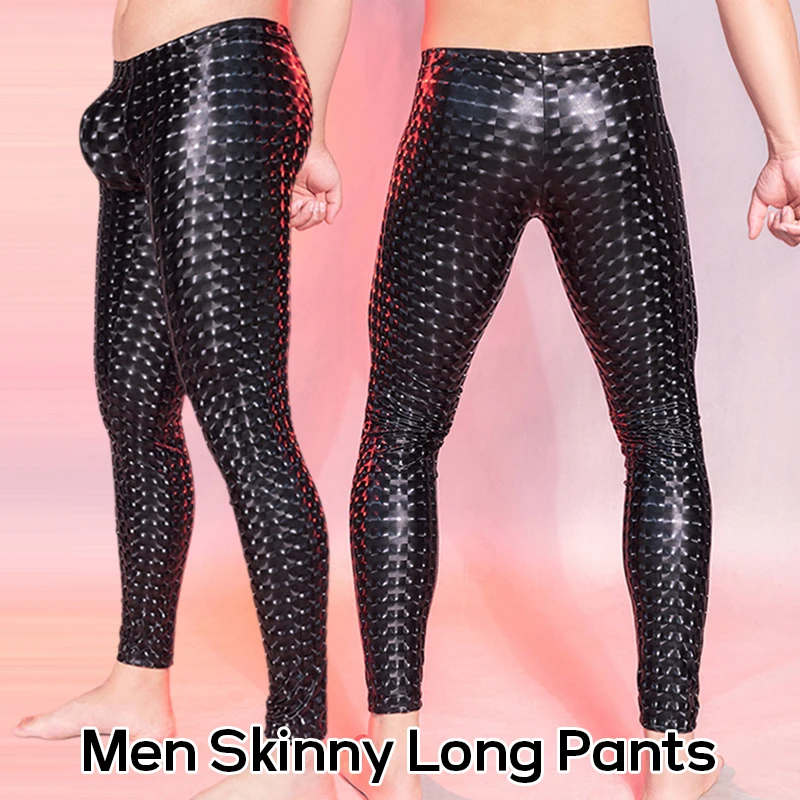 Men Sexy Shiny PU Leather Leggins Underwear Leopard Printed Elastic Skinny Long Pants Tights Leggings Nightclub Trousers
Men Sexy Shiny PU Leather Leggins Underwear Leopard Printed Elastic Skinny Long Pants Tights Leggings Nightclub Trousers