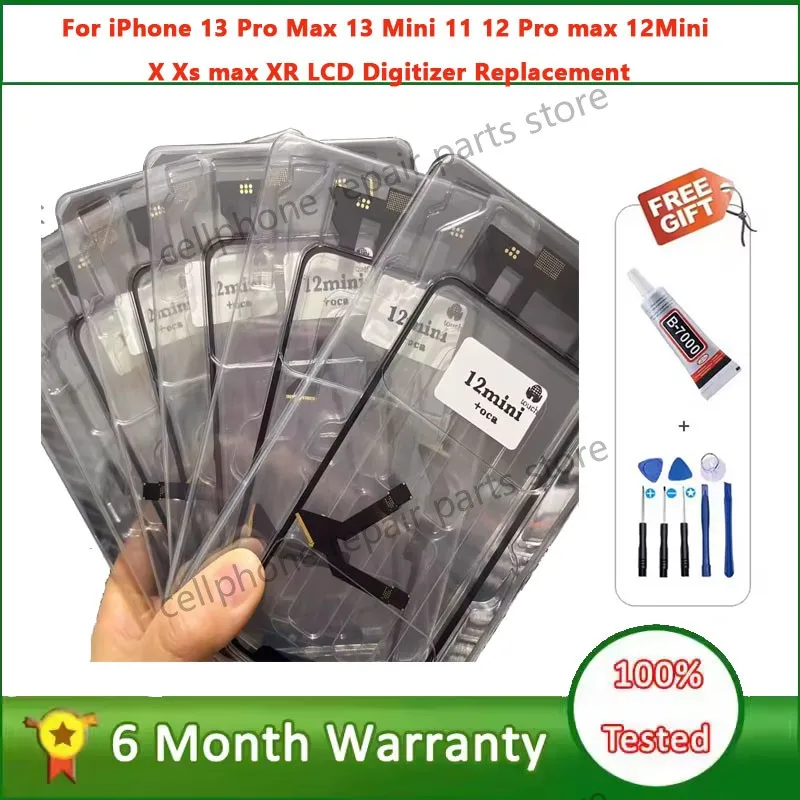 High Quality Ori Touch Screen Panel+OCA for iPhone 13 Pro Max 13 Mini 11 12 Pro max 12Mini X Xs max XR LCD Digitizer Replacement
High Quality Ori Touch Screen Panel+OCA for iPhone 13 Pro Max 13 Mini 11 12 Pro max 12Mini X Xs max XR LCD Digitizer Replacement