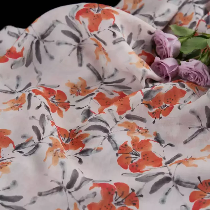 Milk white 100% ramie printed fabric, used for DIY skirts, shirts, clothing sewing fabrics
Milk white 100% ramie printed fabric, used for DIY skirts, shirts, clothing sewing fabrics