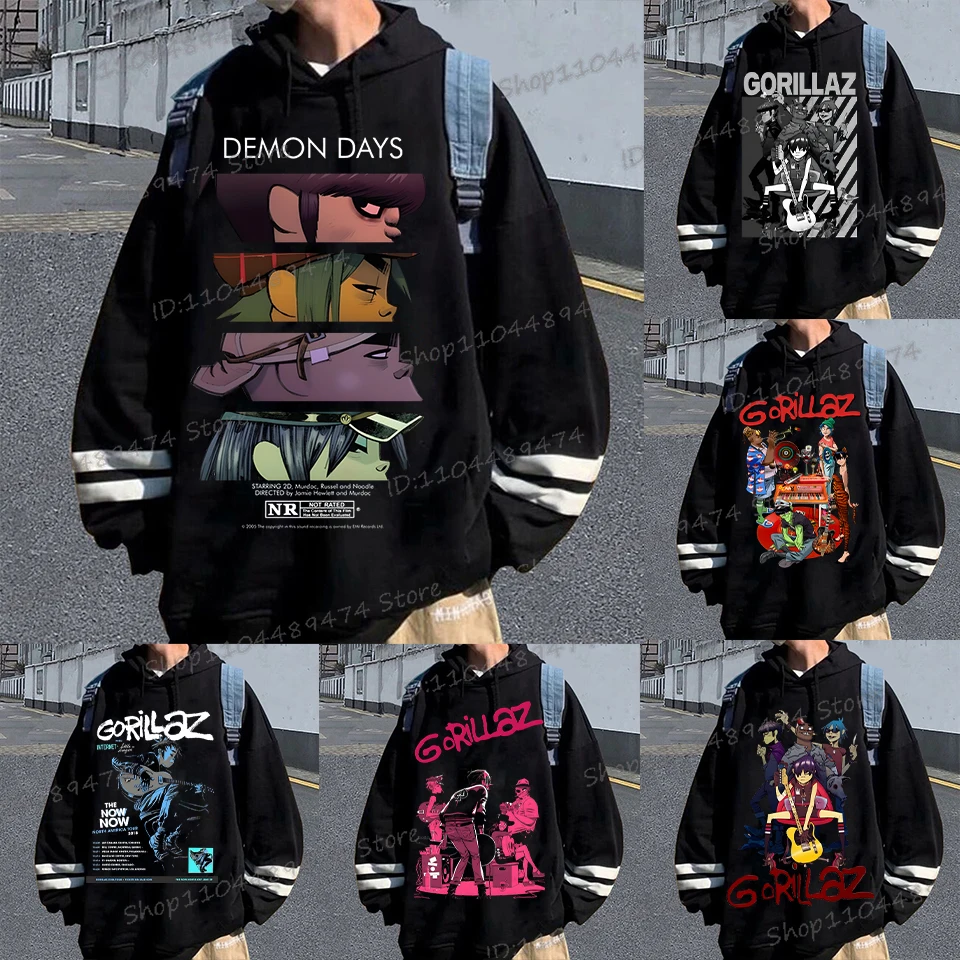 Gorillaz Rock Band Hoodies Male Loose Streetwear Anime Style Gorillaz Hip Hop Fashion Hoody Long Sleeve Women Men Y2K Sudaderas
Gorillaz Rock Band Hoodies Male Loose Streetwear Anime Style Gorillaz Hip Hop Fashion Hoody Long Sleeve Women Men Y2K Sudaderas