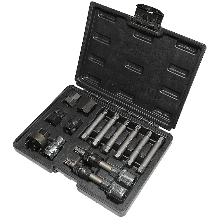 Suitable for 14-piece generator belt tray disassembly and assembly Wrench tool Suitable for Audi A6 Volvo BMW pulley remover 
Suitable for 14-piece generator belt tray disassembly and assembly Wrench tool Suitable for Audi A6 Volvo BMW pulley remover