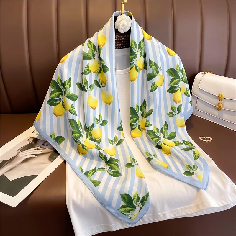 2026 New Fashion Print Silk Hairbands Summer Lemon Scarf Women Elagant Bandana Neck Kerchief Head Bands Foulard Female Scarfs
2026 New Fashion Print Silk Hairbands Summer Lemon Scarf Women Elagant Bandana Neck Kerchief Head Bands Foulard Female Scarfs