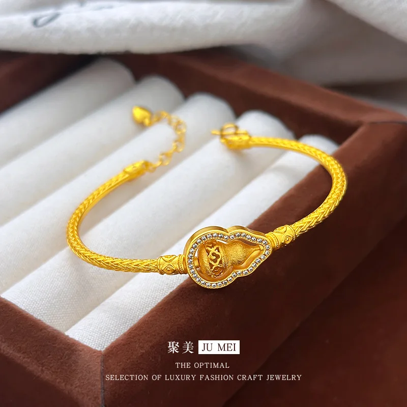 Gold Shop Same Style 9999 24K Real Gold Women's Gold Bracelet Hollow Gourd Bracelet Exquisite Gift Beautiful Jewelry
Gold Shop Same Style 9999 24K Real Gold Women's Gold Bracelet Hollow Gourd Bracelet Exquisite Gift Beautiful Jewelry