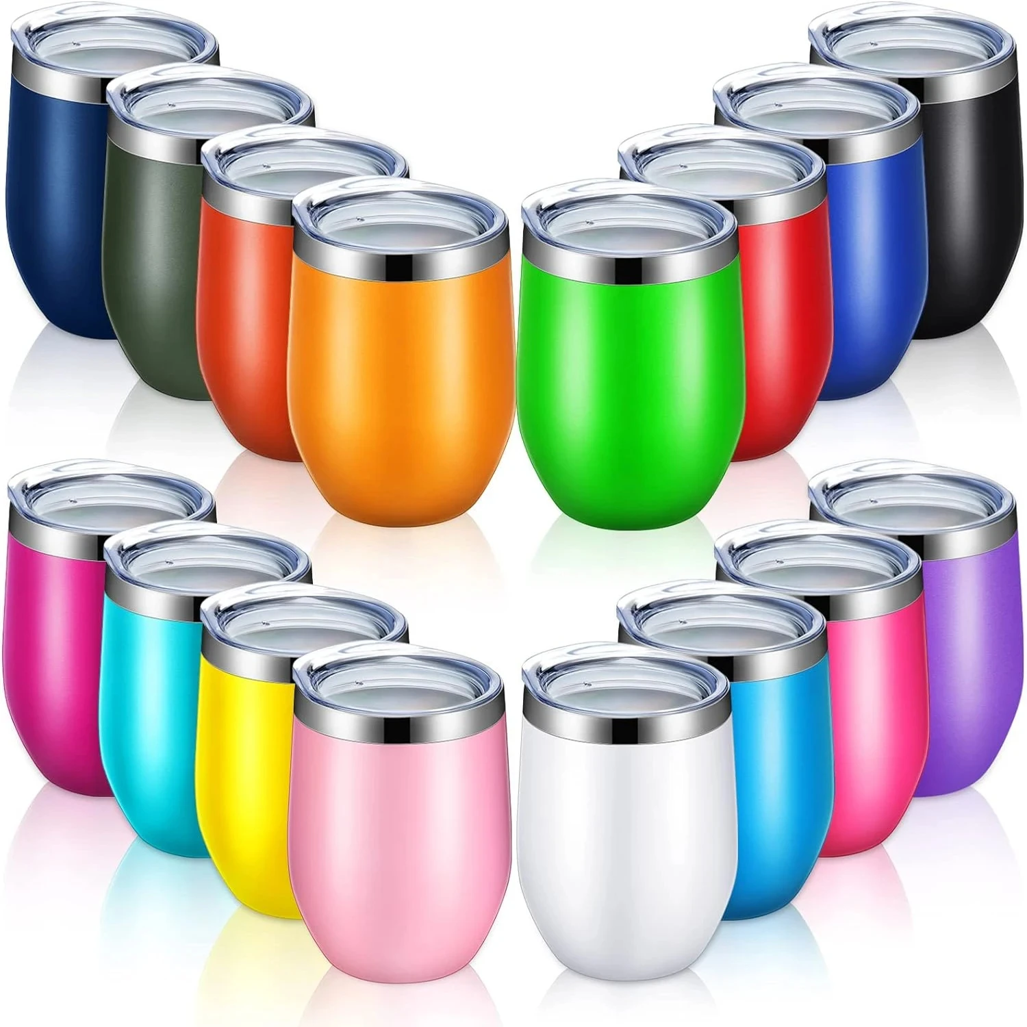 12oz Eggshell Cup Stainless Steel Wine Tumblers Double Wall Insulated Vacuum Drinking Cup with Lids U-shaped Coffee Mug Glasses
12oz Eggshell Cup Stainless Steel Wine Tumblers Double Wall Insulated Vacuum Drinking Cup with Lids U-shaped Coffee Mug Glasses