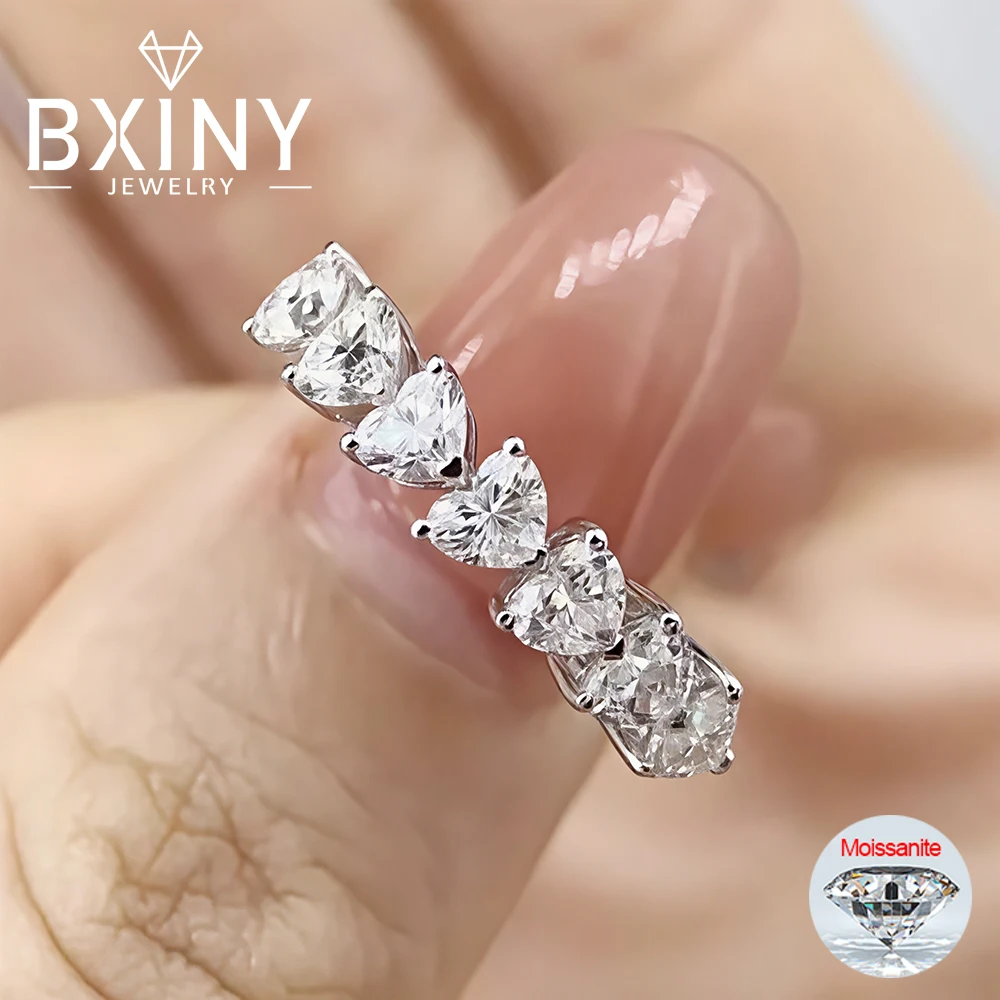 BXINY 3 мм кольца Eternity с муассанитом в форме сердца, серебро S925 для женщин, штабелируемые кольца с бриллиантами, обещание, обручальное кольцо, подарочные ювелирные изделия GRA
BXINY 3 мм кольца Eternity с муассанитом в форме сердца, серебро S925 для женщин, штабелируемые кольца с бриллиантами, обещание, обручальное кольцо, подарочные ювелирные изделия GRA