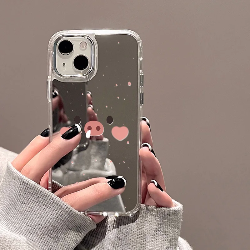 Cute Pig Mirror Phone Case For iPhone 16 Pro Max Case iPhone 14 15 11 12 13 Pro Max XR XS X Shockproof Bumper Soft Heart Cover
Cute Pig Mirror Phone Case For iPhone 16 Pro Max Case iPhone 14 15 11 12 13 Pro Max XR XS X Shockproof Bumper Soft Heart Cover