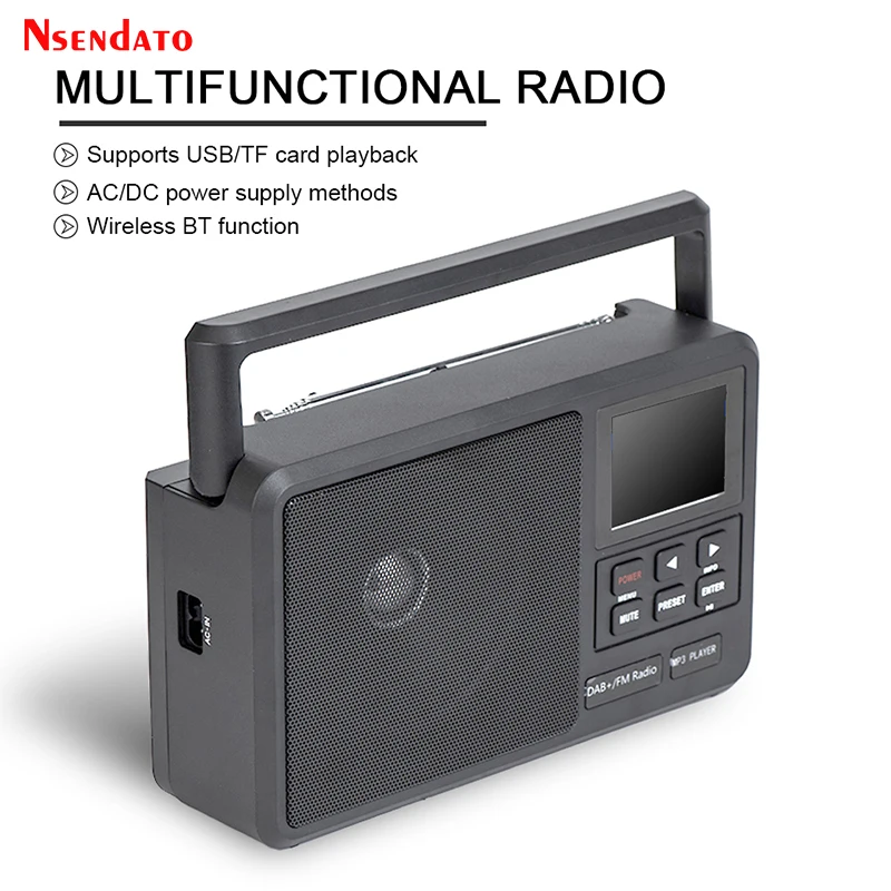 DAB FM Radio Portable with Alarm clock LCD Display Bluetooth-Compatible5.0 Digital Radio DAB FM Audio Player Receiver For USB TF
DAB FM Radio Portable with Alarm clock LCD Display Bluetooth-Compatible5.0 Digital Radio DAB FM Audio Player Receiver For USB TF