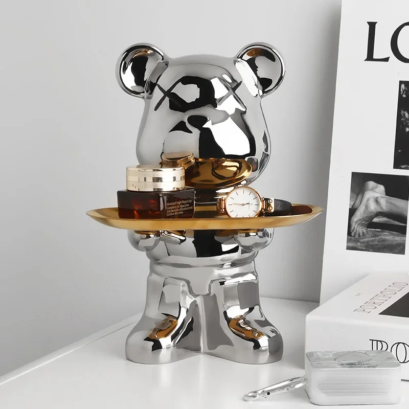 Ceramic Electroplating Violent Bear Ornament, Living Room Light, Luxury Entrance Key Tray, Home
Ceramic Electroplating Violent Bear Ornament, Living Room Light, Luxury Entrance Key Tray, Home