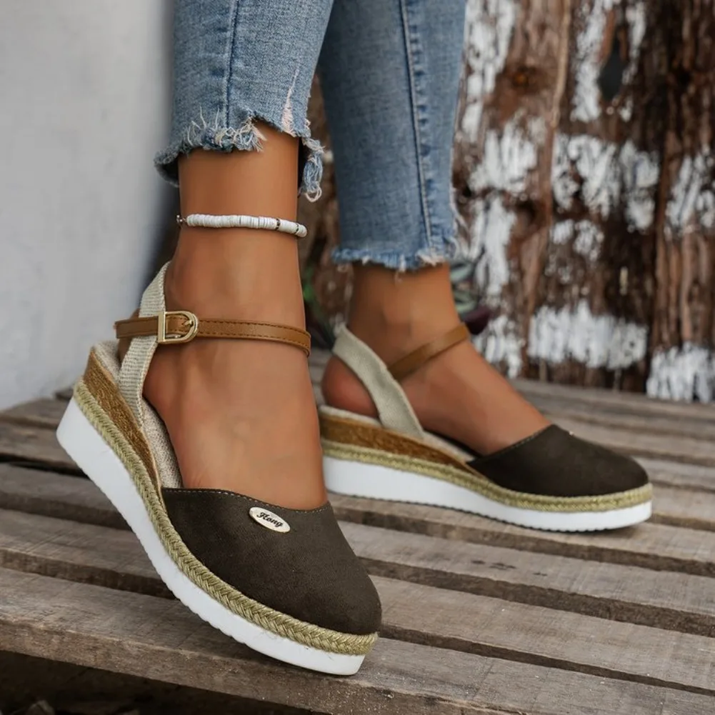 Women Closed Toe Wedge Sandals Women Summer Buckle Strap Shoes Women Fashion Espadrilles Platform Sandals Sandalias De Mujer
Women Closed Toe Wedge Sandals Women Summer Buckle Strap Shoes Women Fashion Espadrilles Platform Sandals Sandalias De Mujer