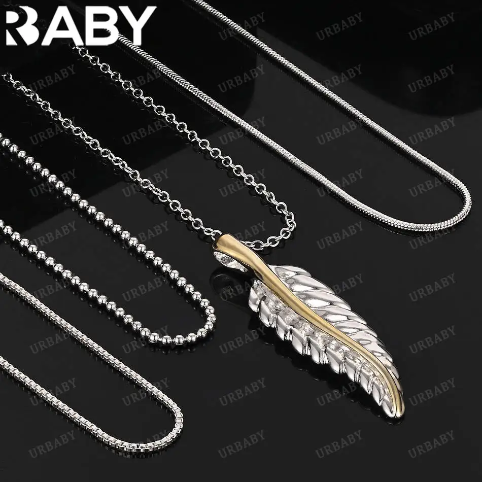 URBABY 40-75cm 925 Sterling Silver Leaf Pendant Necklace For Women Charm Trend Birthday Gifts Fashion Party
URBABY 40-75cm 925 Sterling Silver Leaf Pendant Necklace For Women Charm Trend Birthday Gifts Fashion Party