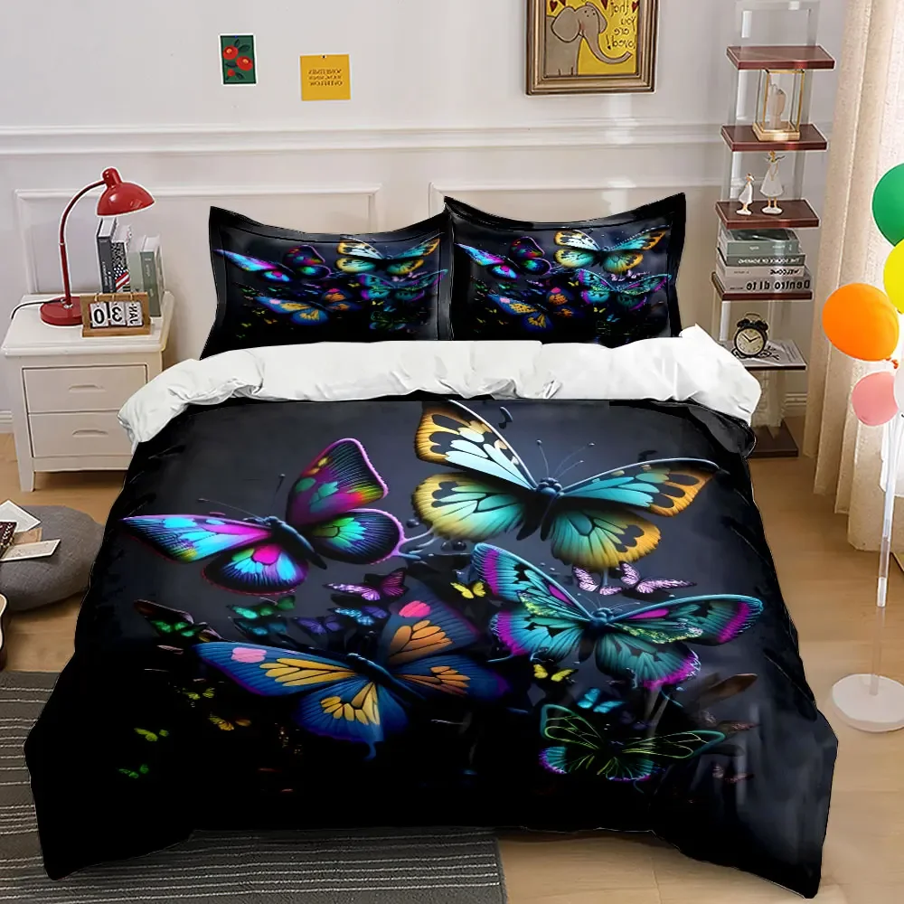 Colorful Butterfly Decor bedding Set Multiple sizes kid's and adults' bedroom Exquisite 3PC bedding set, gift
Colorful Butterfly Decor bedding Set Multiple sizes kid's and adults' bedroom Exquisite 3PC bedding set, gift