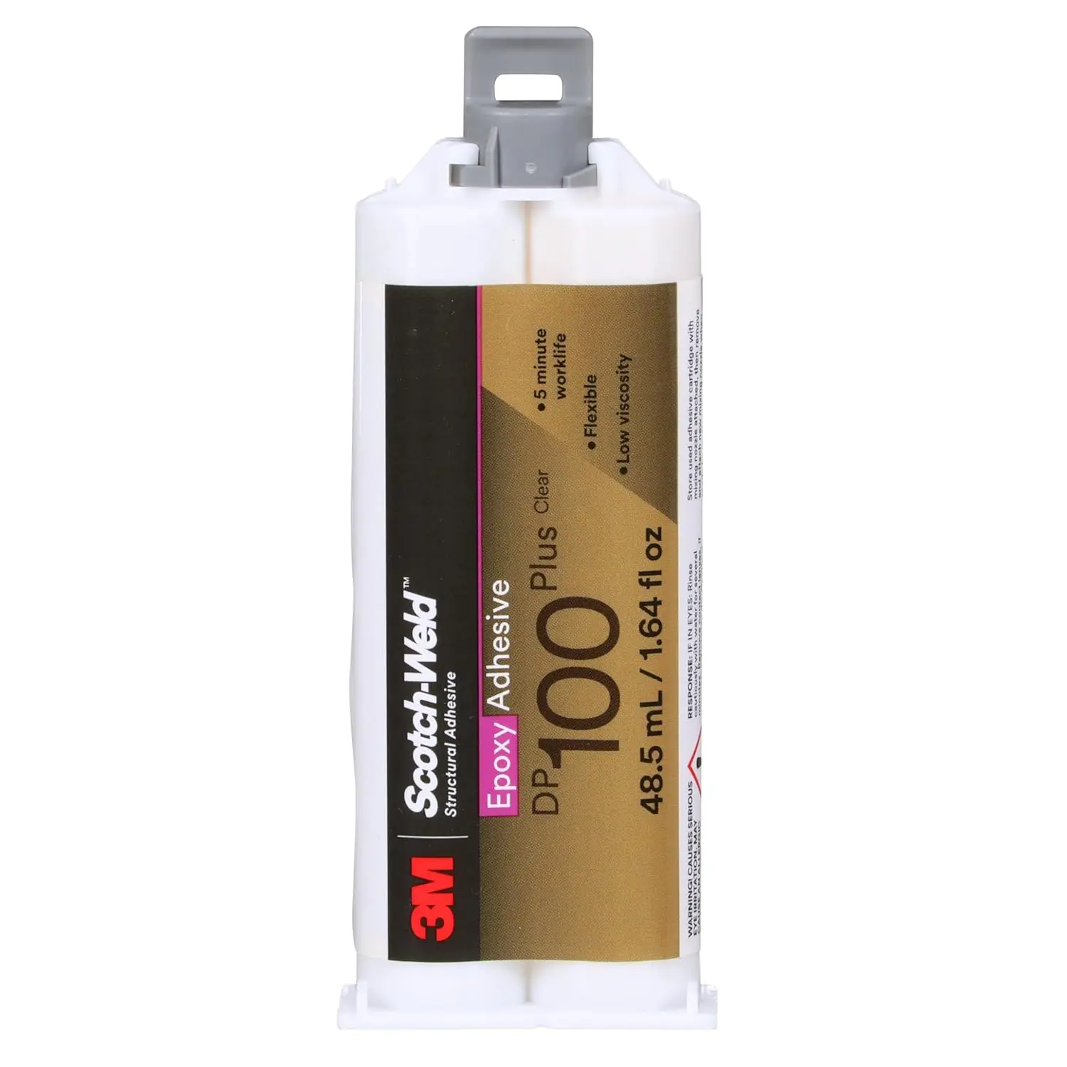 Epoxy Adhesive DP100 Plus Clear for Fast Bonding Metals Ceramics Glass Plastics, 48.5 mL Duo-Pak
Epoxy Adhesive DP100 Plus Clear for Fast Bonding Metals Ceramics Glass Plastics, 48.5 mL Duo-Pak