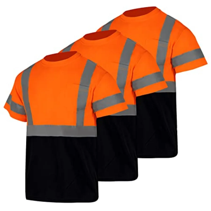 FONIRRA 3 Pack Safety Reflective High Visibility Shirt for Men Hi Vis Construction Work Shirts with Short Sleeve
FONIRRA 3 Pack Safety Reflective High Visibility Shirt for Men Hi Vis Construction Work Shirts with Short Sleeve