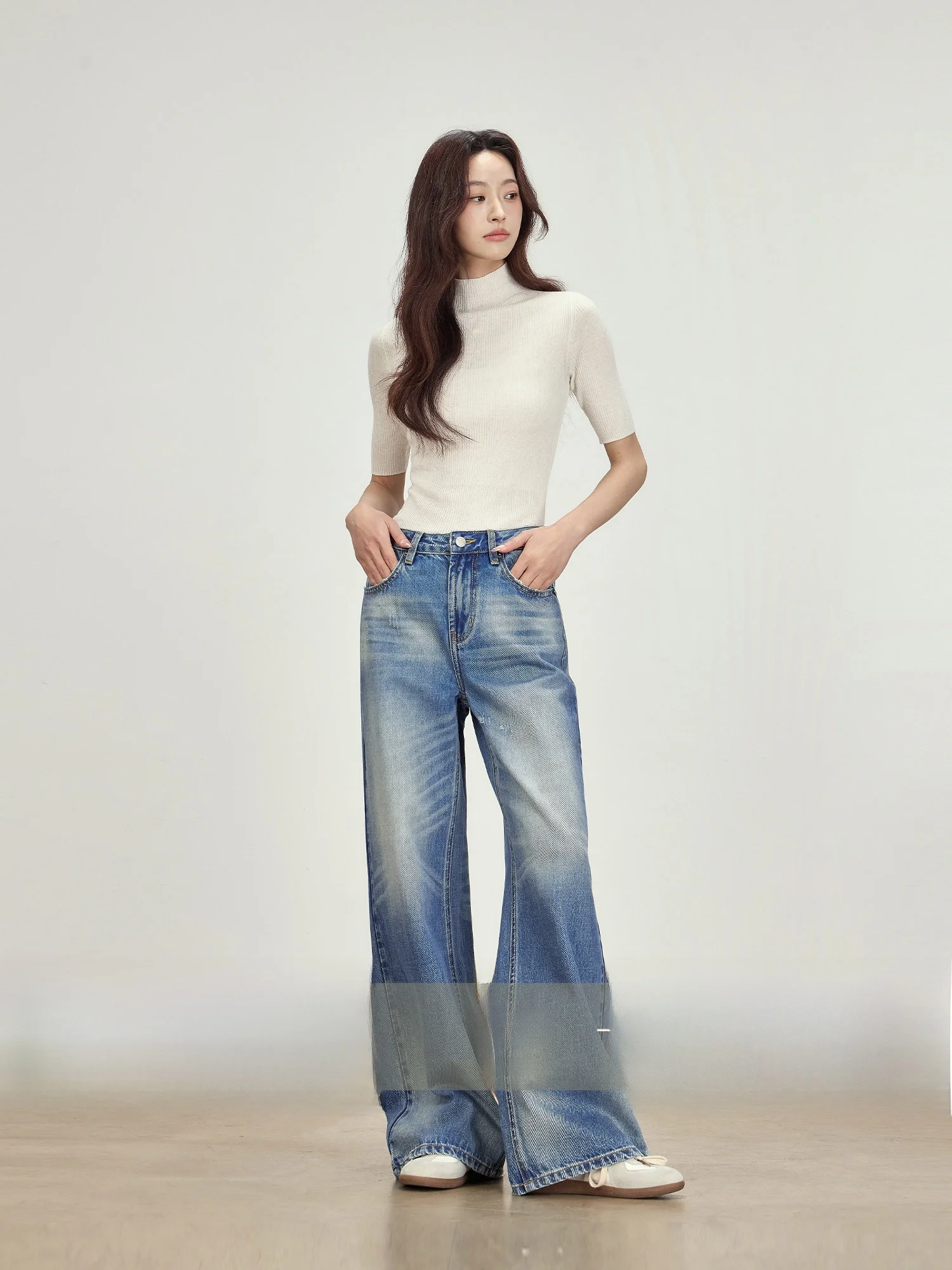 Rise of the Small Blue Lyocell Wide Leg Pants American Retro Denim Women's Style Spring Autumn Slimming Blue Jeans
Rise of the Small Blue Lyocell Wide Leg Pants American Retro Denim Women's Style Spring Autumn Slimming Blue Jeans
