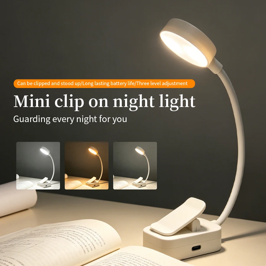 LED Desk Lamp Clip on Reading Light Rechargeable USB 3 Modes Eye Protection Flexible Table Lamp for Bedroom Study Dorm Bedside
LED Desk Lamp Clip on Reading Light Rechargeable USB 3 Modes Eye Protection Flexible Table Lamp for Bedroom Study Dorm Bedside