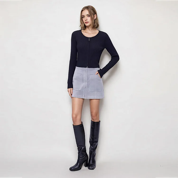 Commuting Leisure Black Round Neck Long Sleeved Zipper Base Knit Sweater Cardigan Jacket Women's Clothing
Commuting Leisure Black Round Neck Long Sleeved Zipper Base Knit Sweater Cardigan Jacket Women's Clothing
