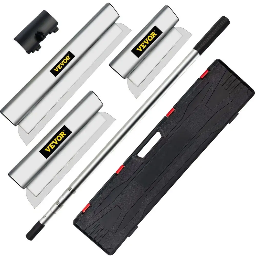 Skimming Blade Set,10"+24"+32" Blades + 35"-78" Extension Handle,European Stainless Steel Construction Knife, Aluminum Blade
Skimming Blade Set,10"+24"+32" Blades + 35"-78" Extension Handle,European Stainless Steel Construction Knife, Aluminum Blade
