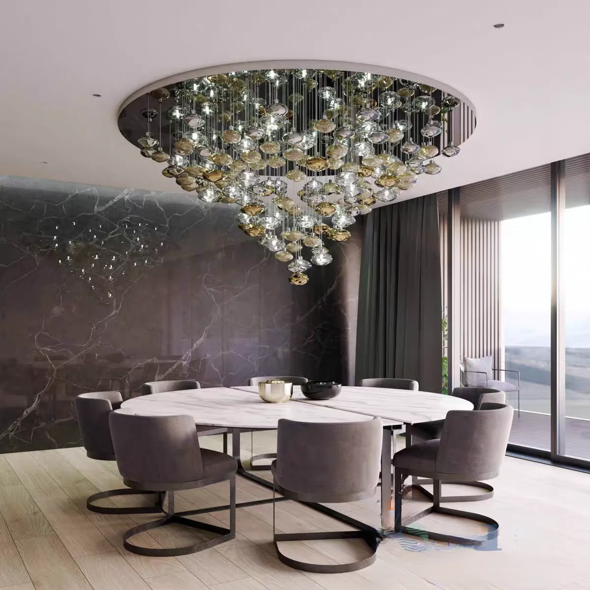Customized pendant lamp hotel lobby art glass chandelier front hall corridor passageway hall decorative creative chandelier
Customized pendant lamp hotel lobby art glass chandelier front hall corridor passageway hall decorative creative chandelier