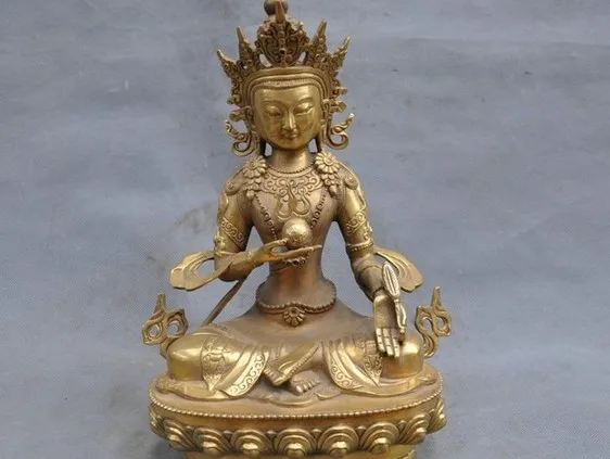 12" China Tibetan Buddhism Ksitigarbha Bodhisattva Bronze Buddha Statue
12" China Tibetan Buddhism Ksitigarbha Bodhisattva Bronze Buddha Statue