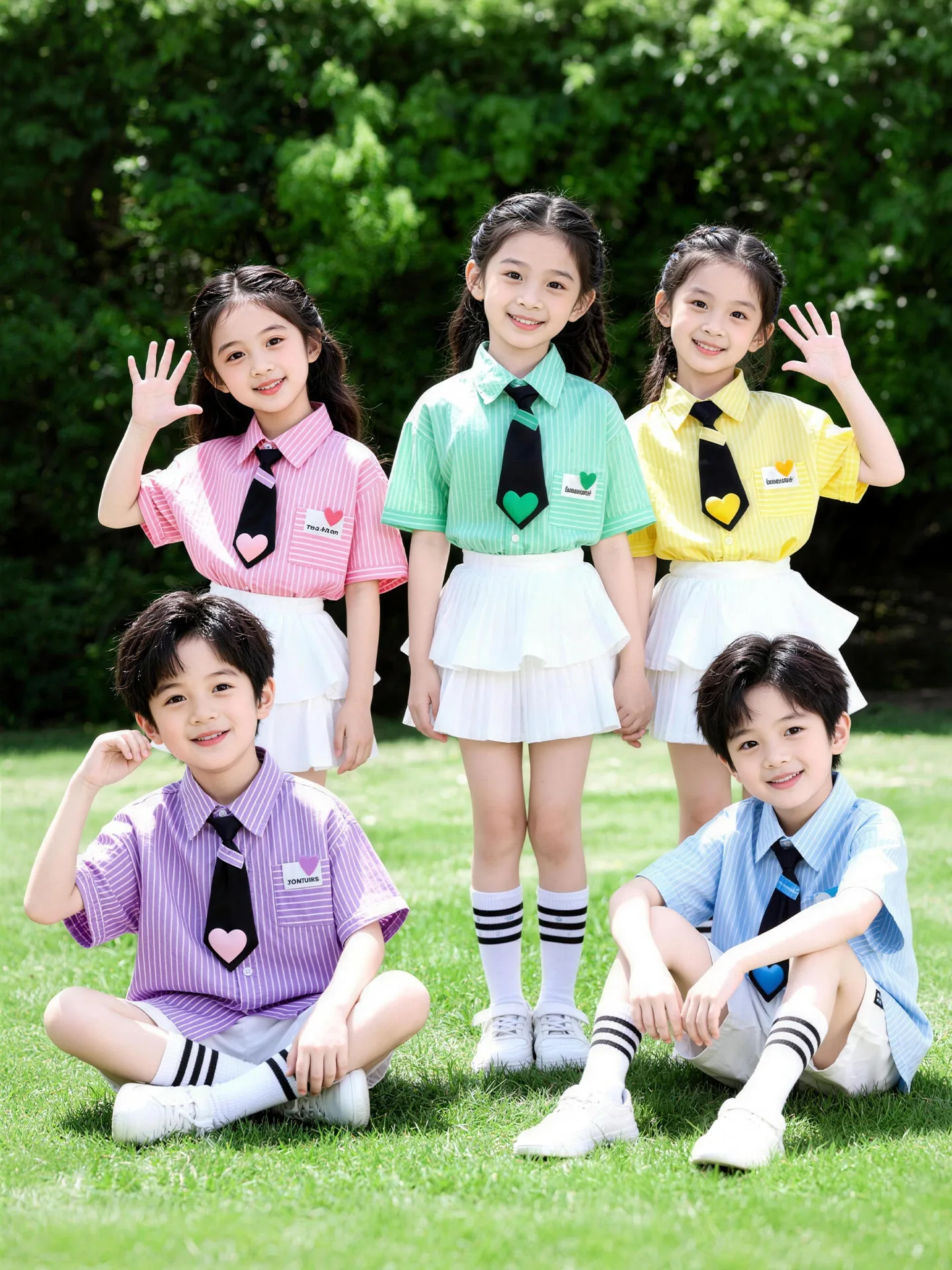 Candy Color Kids School Uniforms Set for Boys Shirt & Shorts + Girls Blouse & Skirts Korean Kindergarten Summer Outfit
Candy Color Kids School Uniforms Set for Boys Shirt & Shorts + Girls Blouse & Skirts Korean Kindergarten Summer Outfit