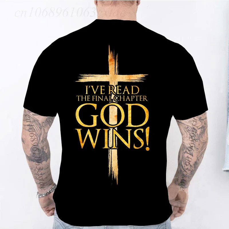 2025 God Wins Christian Faith Cross T-Shirt Men Fashion Women's Tshirts Summer Fashion Tee Shirts Harajuku Shirts Casual
2025 God Wins Christian Faith Cross T-Shirt Men Fashion Women's Tshirts Summer Fashion Tee Shirts Harajuku Shirts Casual