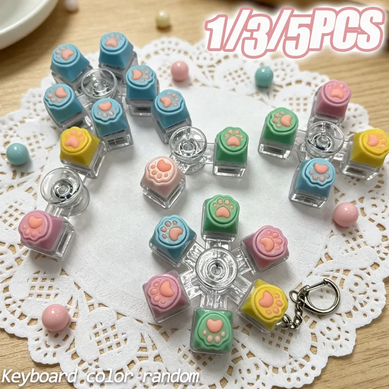 Portable Cat Paw Keycap Keychain Mechanical Keyboard Fidget Spinner Stress Relief Toy Cute Keyring for Office Desk Anxiety
Portable Cat Paw Keycap Keychain Mechanical Keyboard Fidget Spinner Stress Relief Toy Cute Keyring for Office Desk Anxiety