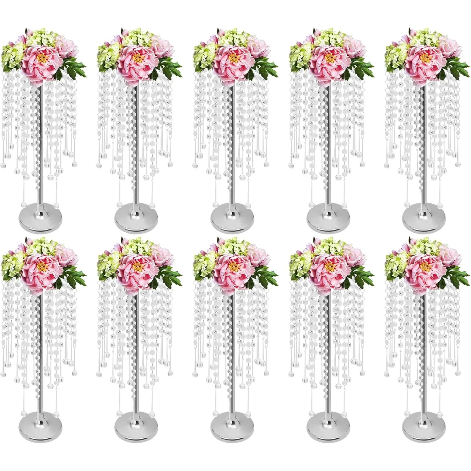 CNCEST Свадебный стол Цветочная хрустальная центральная часть, 10 шт. Хрустальные акриловые центральные части стола, Серебряная подставка для цветов Свадебная вечеринка
CNCEST Свадебный стол Цветочная хрустальная центральная часть, 10 шт. Хрустальные акриловые центральные части стола, Серебряная подставка для цветов Свадебная вечеринка