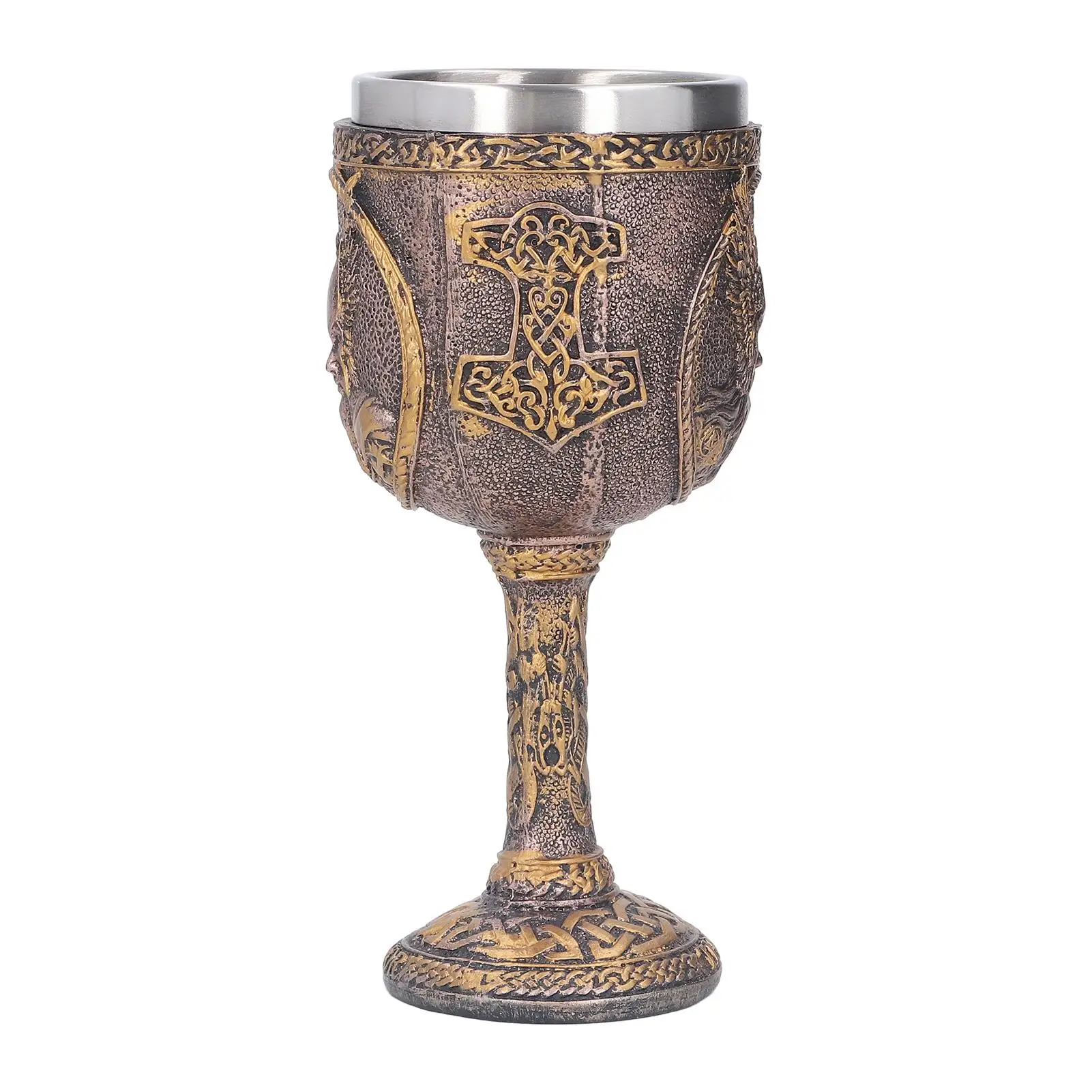 Nordic Retro Patterned Goblet - Rustproof Stainless Steel Liner, Easy-Clean Resin Shell - Ideal for beer & for bar Enjoyment
Nordic Retro Patterned Goblet - Rustproof Stainless Steel Liner, Easy-Clean Resin Shell - Ideal for beer & for bar Enjoyment