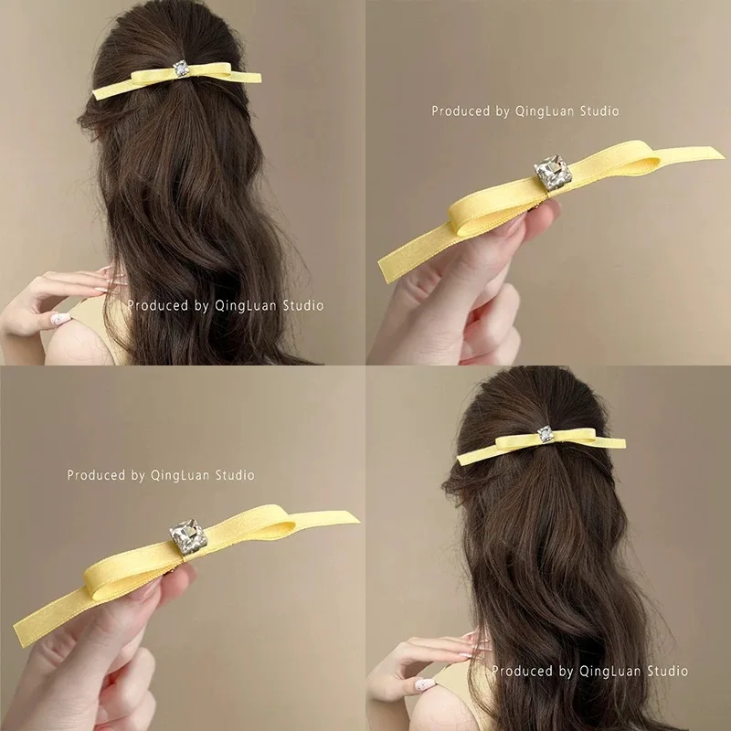 Women's Hair Clip Simple Light Yellow Rhinestone Accessories Fashionable Hair Clips Cute Kawaii For GirlsSweet Versatile Hair
Women's Hair Clip Simple Light Yellow Rhinestone Accessories Fashionable Hair Clips Cute Kawaii For GirlsSweet Versatile Hair