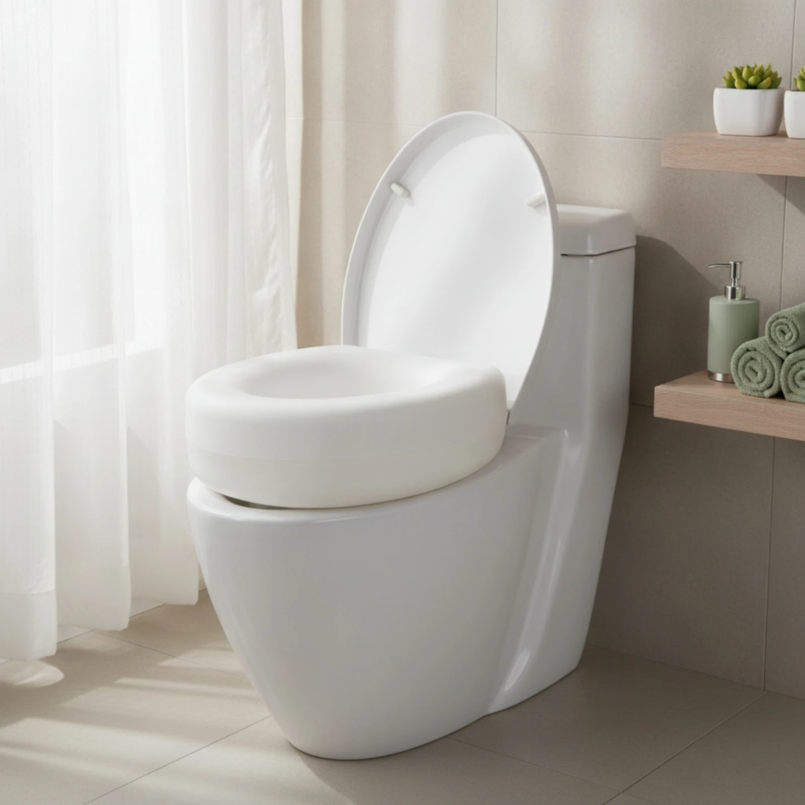 Toilet Seat Riser Long-Lasting Raised Toilet Seat Comfortable Stable for Seniors, Bathroom, Home
Toilet Seat Riser Long-Lasting Raised Toilet Seat Comfortable Stable for Seniors, Bathroom, Home