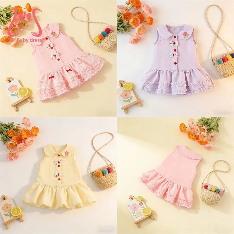 Baby Girl Summer Sleeveless Dress Adorable Children Solid Color Wear Toddler Cute Costume Newborn Kid Clothing Toddler Dresses
Baby Girl Summer Sleeveless Dress Adorable Children Solid Color Wear Toddler Cute Costume Newborn Kid Clothing Toddler Dresses