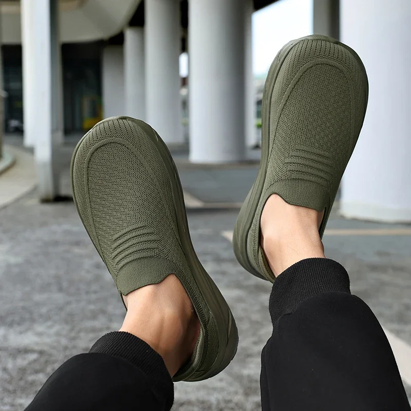Summer Slip-on Casual Shoes For Men Wide Toe Shoes Breathable Knit Platform Sneakers Anti-slip Men's Running Shoes Big Size 48
Summer Slip-on Casual Shoes For Men Wide Toe Shoes Breathable Knit Platform Sneakers Anti-slip Men's Running Shoes Big Size 48