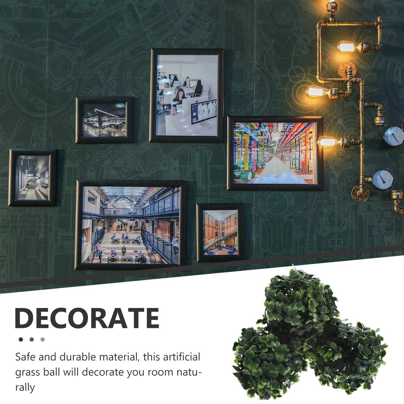 4Pcs Artificial Plant Topiary Grass Balls Hanging Pendant Fake Green Ball Decorative for Indoor Outdoor Artificial Grass Ball
4Pcs Artificial Plant Topiary Grass Balls Hanging Pendant Fake Green Ball Decorative for Indoor Outdoor Artificial Grass Ball