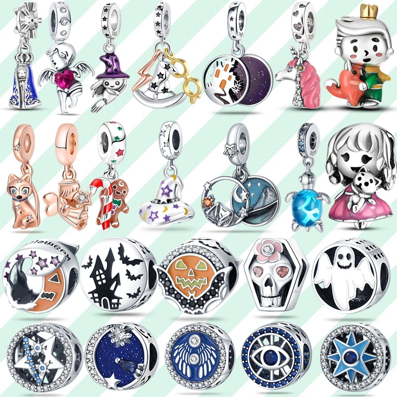 Шармы plata de ley 925, Хэллоуин, Череп, подвеска, тыква, ведьма, принцесса, круглые бусины, подходит для браслета Пандоры 925, ожерелье, Женские Ювелирные изделия
Шармы plata de ley 925, Хэллоуин, Череп, подвеска, тыква, ведьма, принцесса, круглые бусины, подходит для браслета Пандоры 925, ожерелье, Женские Ювелирные изделия