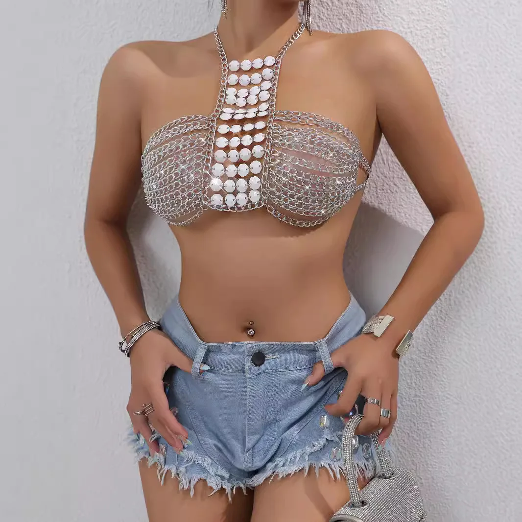 2024 New Sexy Nightclub Music Festival Wearing Chain Neck Tank Top For Women L23067
2024 New Sexy Nightclub Music Festival Wearing Chain Neck Tank Top For Women L23067