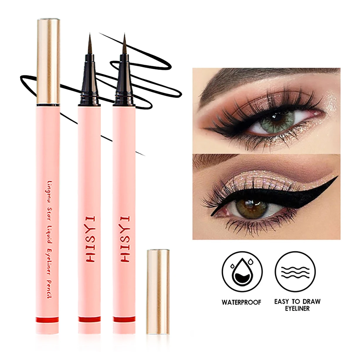 Водостойкая подводка для глаз, жидкая ручка, гладкая, легко окрашивается, быстросохнущая, тонкая головка, не размазывается, долговечная подводка для глаз, удерживающая макияж
Водостойкая подводка для глаз, жидкая ручка, гладкая, легко окрашивается, быстросохнущая, тонкая головка, не размазывается, долговечная подводка для глаз, удерживающая макияж