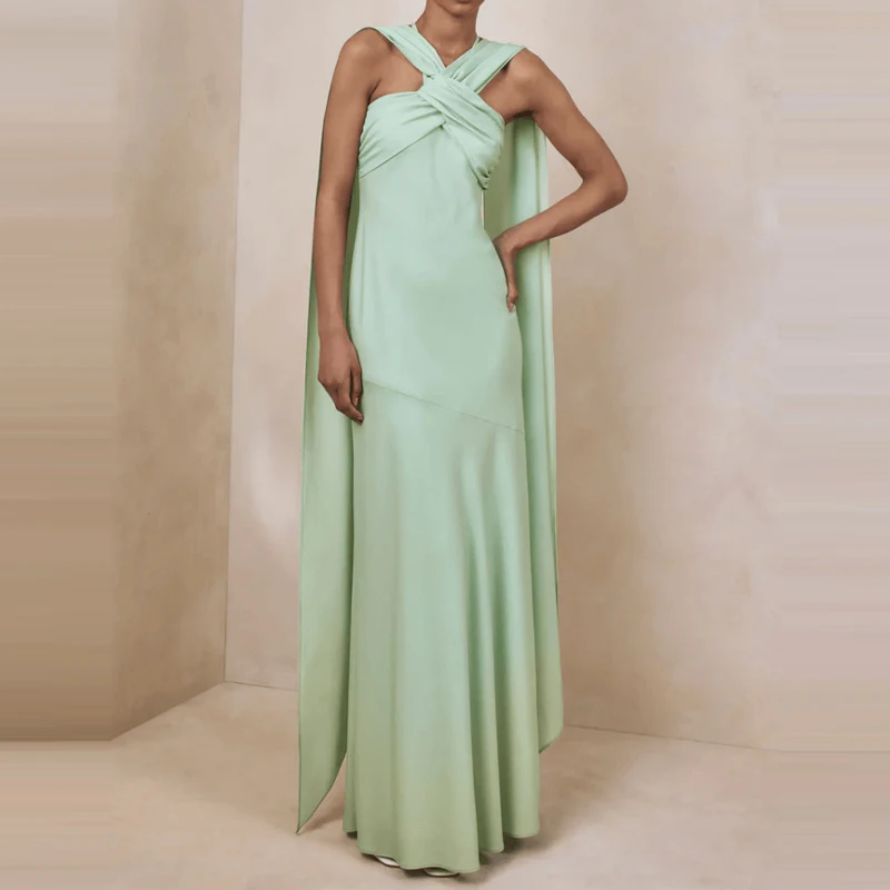 Fashion Solid Color Sleeveless Banquet Evening Dress Lady Elegant Ribbon Off Shoulder Dress Sexy Strapless Backless A-line Dress
Fashion Solid Color Sleeveless Banquet Evening Dress Lady Elegant Ribbon Off Shoulder Dress Sexy Strapless Backless A-line Dress