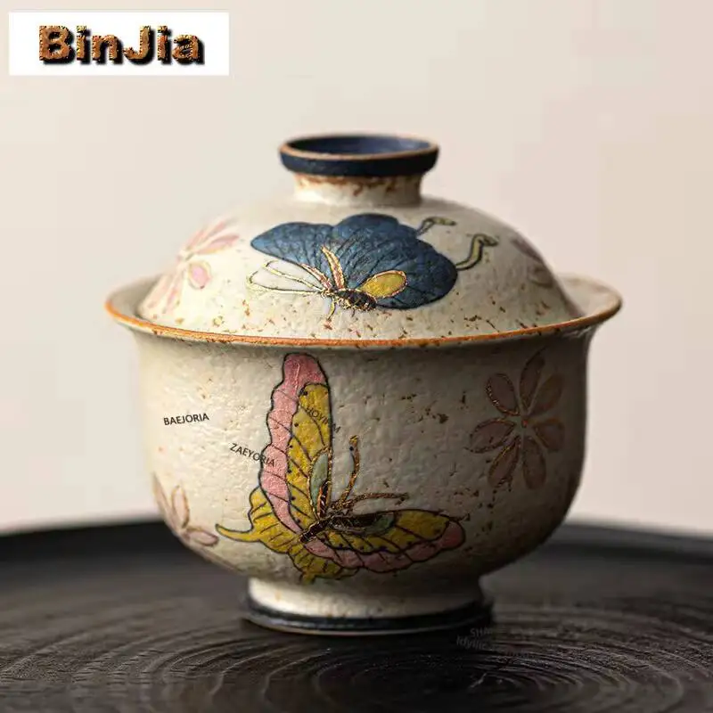 65ml Blue And White Hand-painted Butterfly Love Flower Gaiwan Zen Tea Tureen Tea Bowl With Lid Kit Tea Brewing Cover Bowl Tea
65ml Blue And White Hand-painted Butterfly Love Flower Gaiwan Zen Tea Tureen Tea Bowl With Lid Kit Tea Brewing Cover Bowl Tea