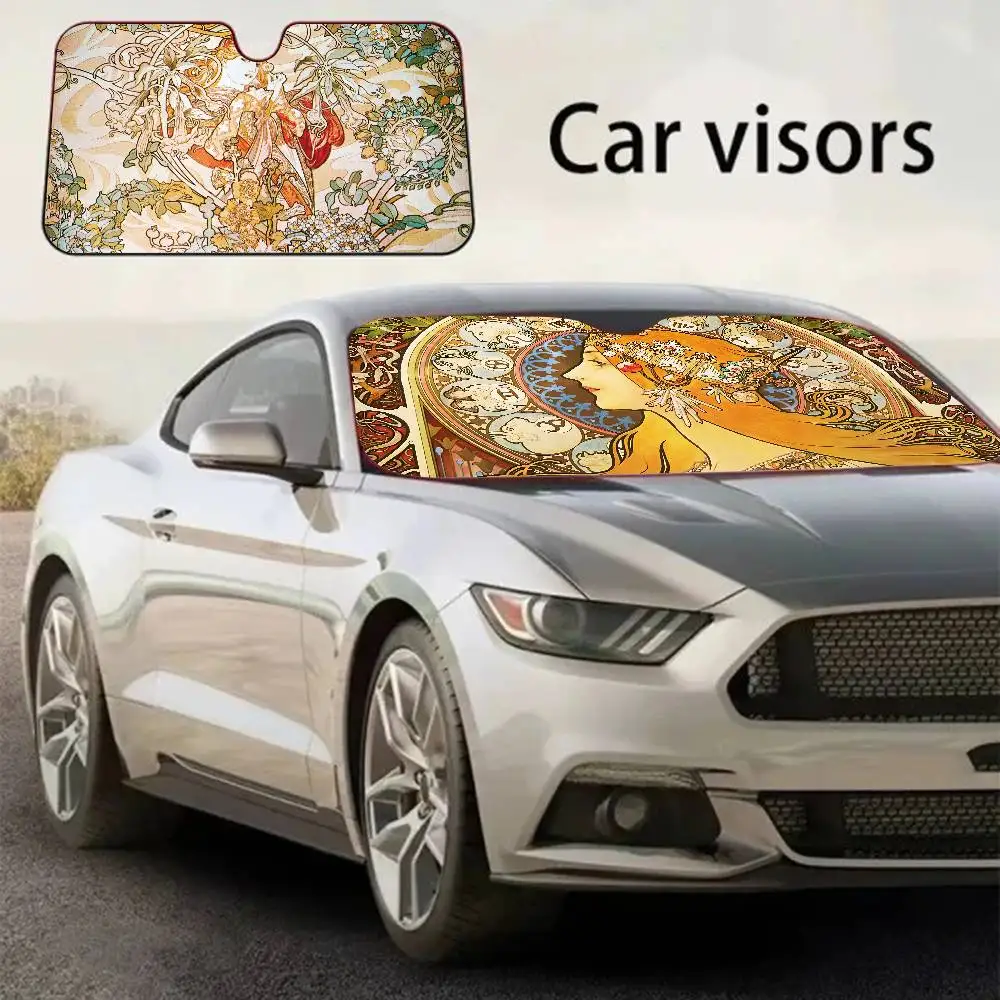 Art A-Alphonse M-Mucha Illustration Car Solar Protection Heated Windshield Sunshade Car Window Cover Sun Shade Auto Sun Visor
Art A-Alphonse M-Mucha Illustration Car Solar Protection Heated Windshield Sunshade Car Window Cover Sun Shade Auto Sun Visor