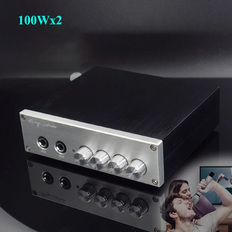 KYYSLB 4-8ohm Home Audio Amplifier HD Karaoke PT2399 +TPA3116 Dual 100W*2 Amplificador with Microphone Jack
KYYSLB 4-8ohm Home Audio Amplifier HD Karaoke PT2399 +TPA3116 Dual 100W*2 Amplificador with Microphone Jack