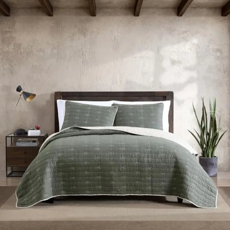 Quilt Set Reversible Cotton Bedding with Matching Sham Lightweight Home Decor for All Seasons
Quilt Set Reversible Cotton Bedding with Matching Sham Lightweight Home Decor for All Seasons