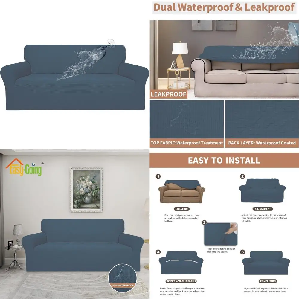Waterproof Stretch Jacquard Sofa Slipcover - 100% Leakproof Couch Cover for Furniture Protection
Waterproof Stretch Jacquard Sofa Slipcover - 100% Leakproof Couch Cover for Furniture Protection