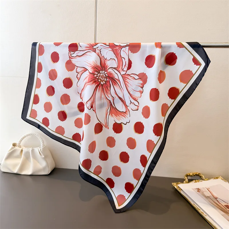 1pcs 70cm Polka Dot Printed Silk Scarves For Women Silk Simple Elegant Headwear Clothing Square Scarf Ladies Soft Satin Shawl
1pcs 70cm Polka Dot Printed Silk Scarves For Women Silk Simple Elegant Headwear Clothing Square Scarf Ladies Soft Satin Shawl