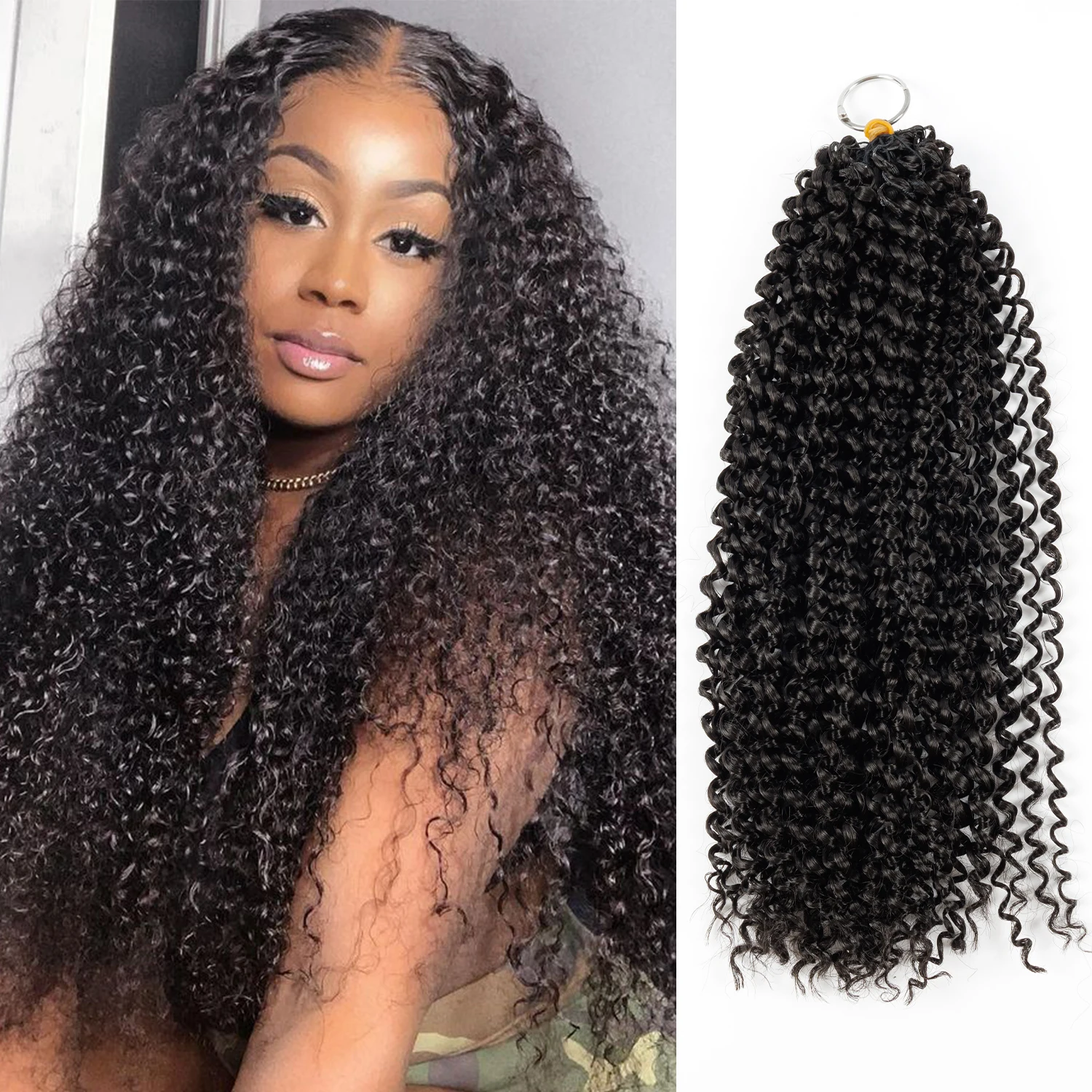 Natural Looking Blend Hair Extension Quick Installation Jerry Curly Crochet Hair for Boho Braids Beauties Women 30 Strands/50g
Natural Looking Blend Hair Extension Quick Installation Jerry Curly Crochet Hair for Boho Braids Beauties Women 30 Strands/50g
