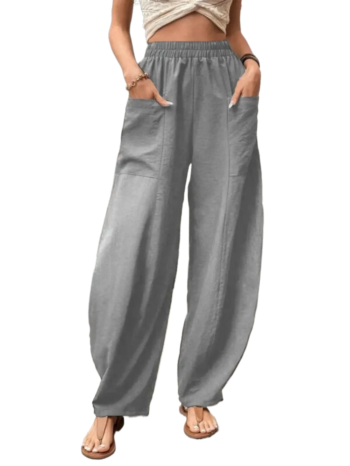 2025 Popular Women's Pants Solid Color Pocket Women's Casual Pants Elastic Pants Trousers
2025 Popular Women's Pants Solid Color Pocket Women's Casual Pants Elastic Pants Trousers