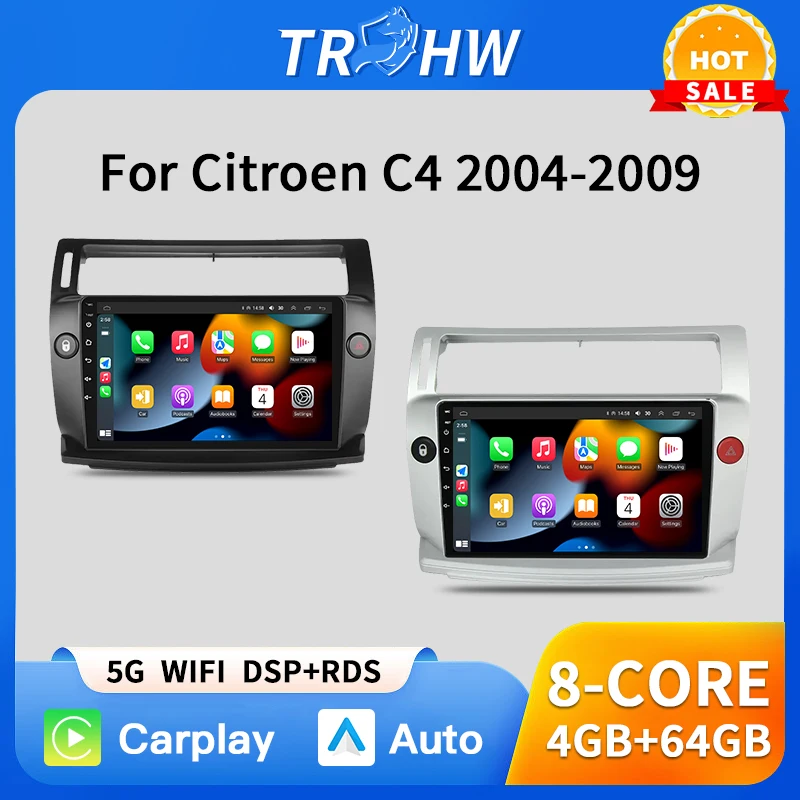 2Din Android 13 Wireless Carplay Car Radio for Citroen C4 C-Triomphe C-Quatre 2004 - 2009 Multimedia Player Stereo DVD Head unit
2Din Android 13 Wireless Carplay Car Radio for Citroen C4 C-Triomphe C-Quatre 2004 - 2009 Multimedia Player Stereo DVD Head unit